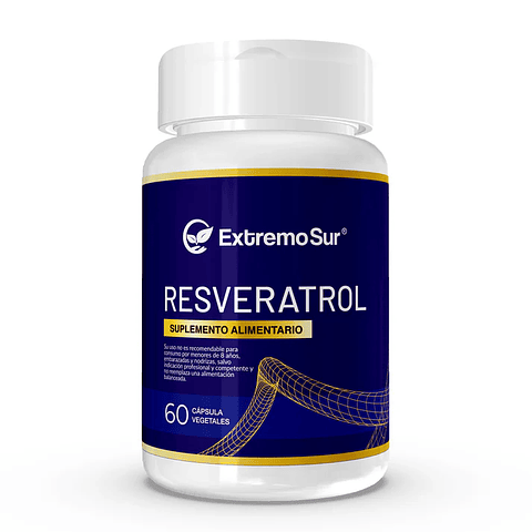 Resveratrol 600mg 60 Cápsulas Vegetales Extremo Sur Sin Sabor