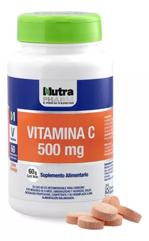 Vitamina C 500 Mg Nutrapharm (sistema Inmunologico)