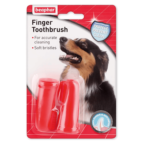 Cepillo de Dientes de Dedo Cerdas Suaves Mascotas Sensibles Beaphar 