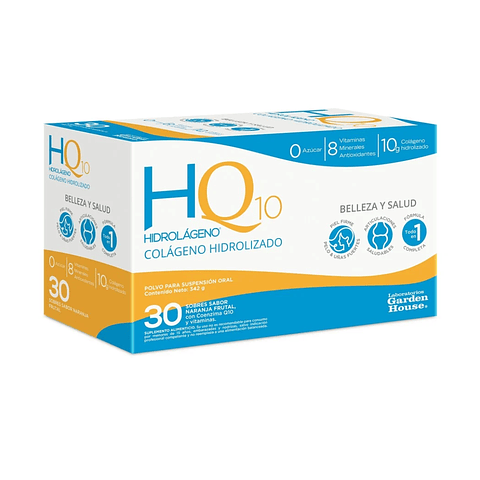 Hidrolageno Q10 Polvo 30 Sachet Naranja