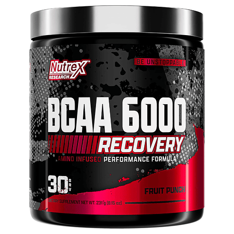 Bcaa 6000 Recovery 255gr Fruit Punch Nutrex