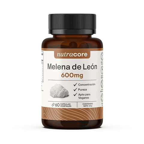 Nutracore Melena De León 600mg - 60 Cápsulas Vegetales