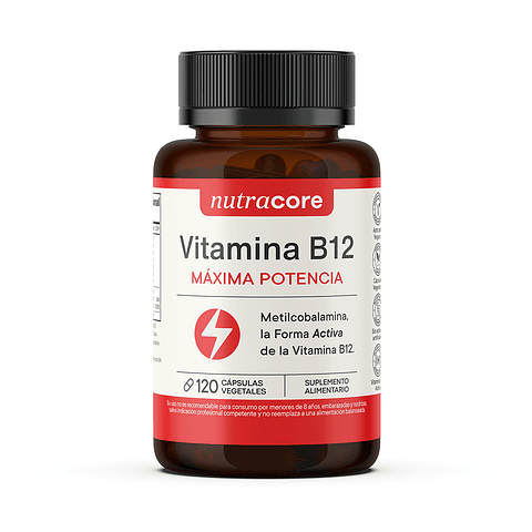 Nutracore Vitamina B12 Activa 12mcg Vegana Metilcobalamina