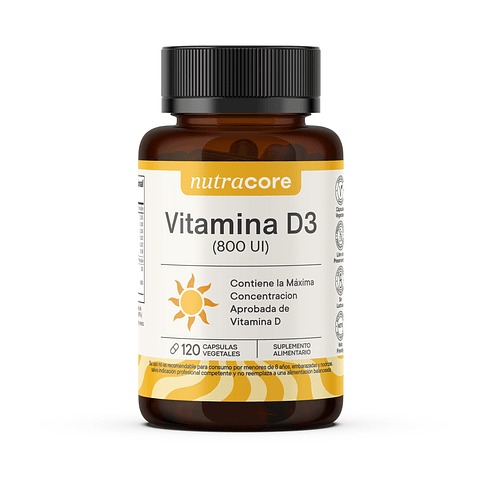 Nutracore Vitamina D3 800ui 120 Cápsulas Vegetales Natural