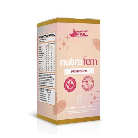 Nutrafem Probiofem 30 capsulas Equilibrio Microbiota Femenina Fnl