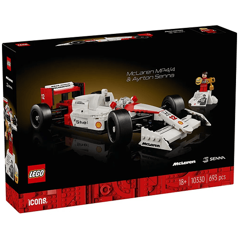 Mclaren Mp4/4 Y Ayrton Senna 693 Pzs Lego Icon