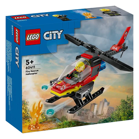 Lego City Helicoptero De Rescate De Bomberos  85 piezas 