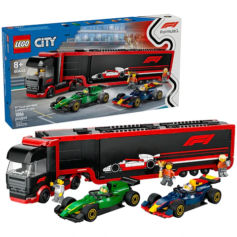Lego City Camion de F1 con Coches de F1  1086pzs 8años+