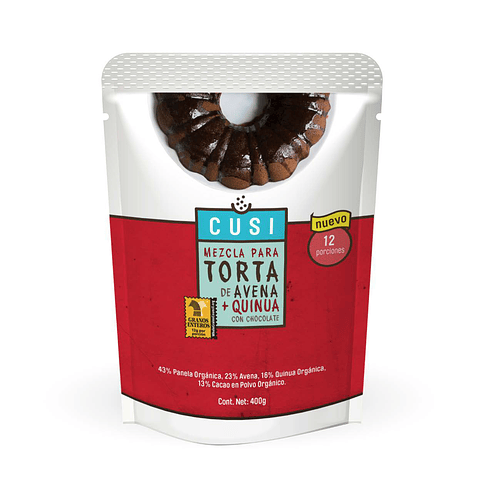 Cusi Mezcla Orgánica Para Torta De Quinua Y Avena Chocolate