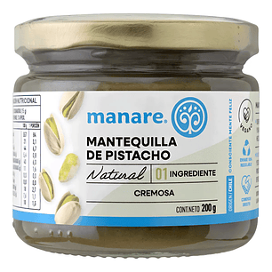 Mantequilla De Pistacho 200g Manare Natural