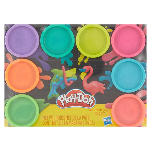 Play Doh Pack 8 Colores Neon Multicolor 2años+ Hasbro