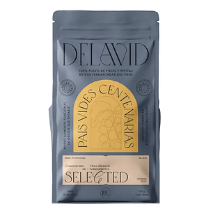 Delavid Orujo de Uva Cepa Pais Fibra Dietaria y Antioxidantes 125g 