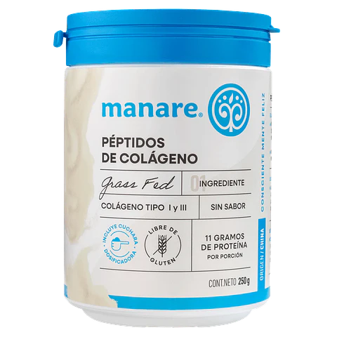 Péptidos De Colágeno Hidrolizado 250 G Manare Sin Sabor