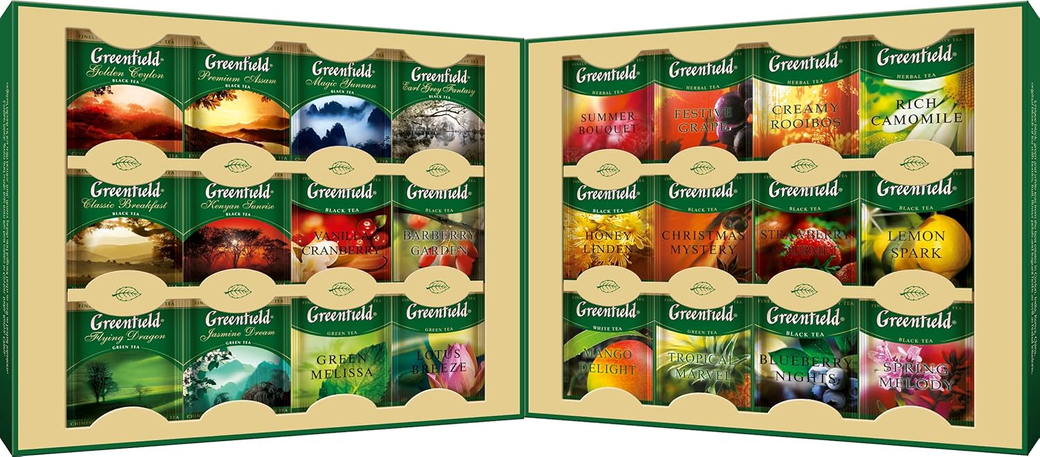 Set De Regalo 24 Variedades De Te Greenfield 96 Sobres 2