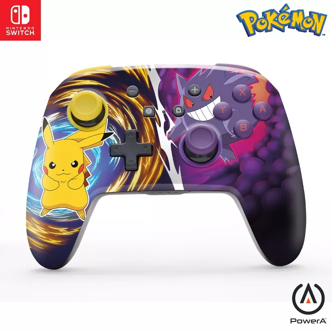 Mando Inalambrico Mejorado PowerA Pikachu vs Gengar Nintendo Switch 1