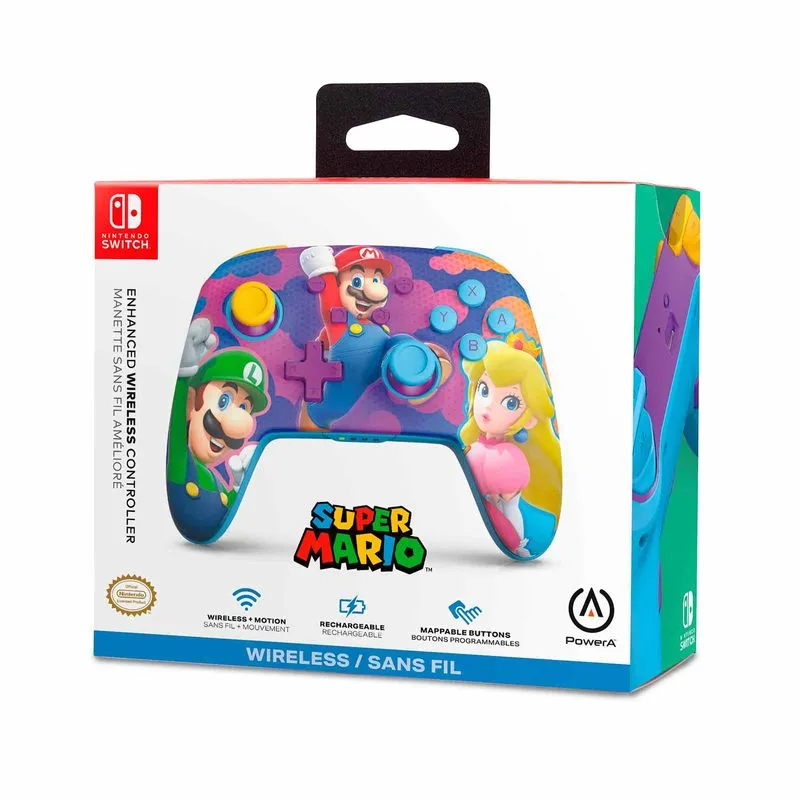 Control Inalambrico Splash Heroes Super Mario Para Nintendo Switch 9