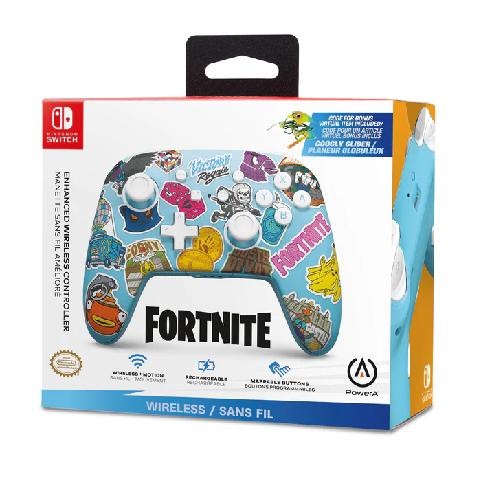 Mando Inalambrico Mejorado Fortnite Sticker Mania Nintendo Switch 9