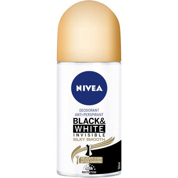 Nivea Roll On Invisible Toque de Seda 50ml Black & White 1