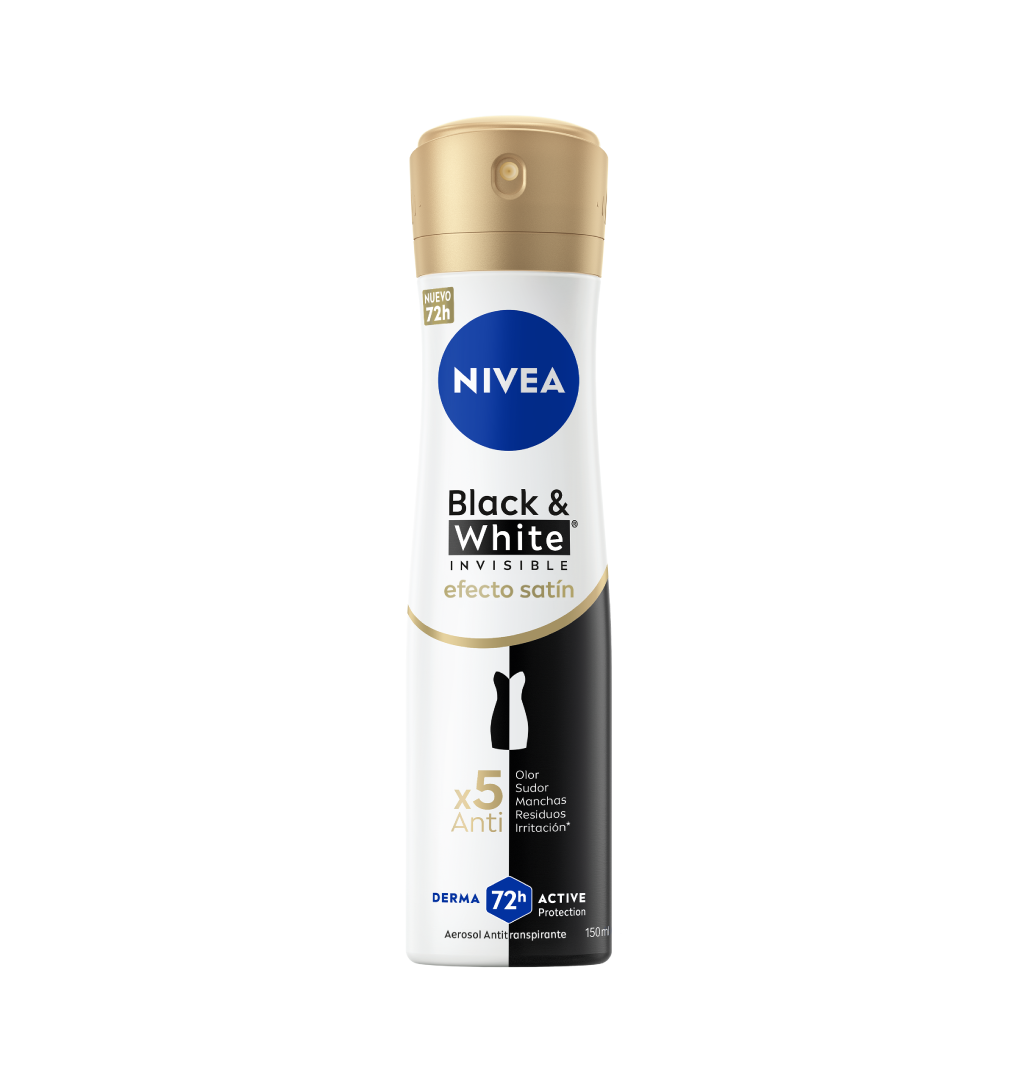 Antitranspirante Black & White Invisible Satin 150ml Nivea 2
