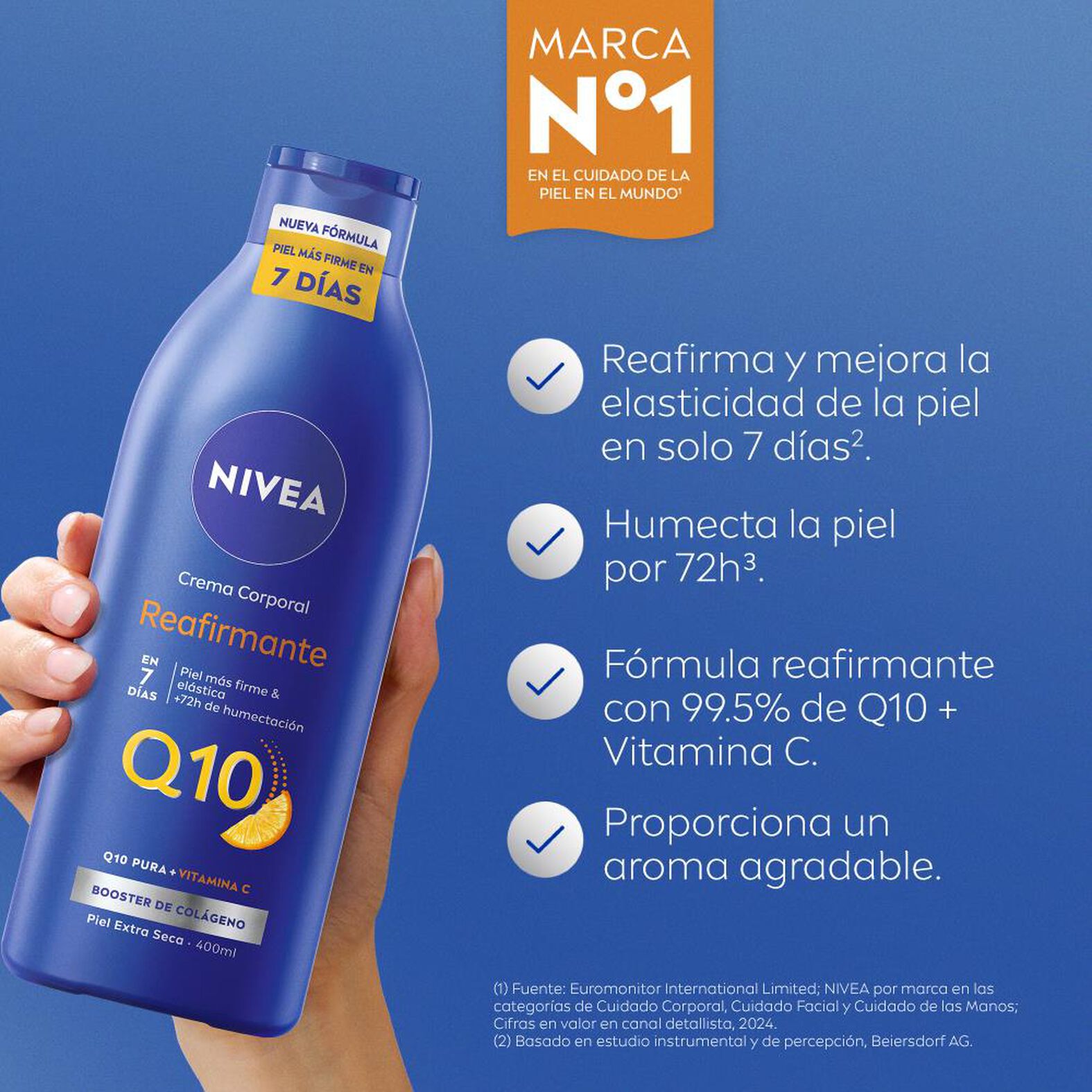 Nivea Crema Corporal Reafirmante Q10+Vit C  Piel Extra Seca 400 ml 2