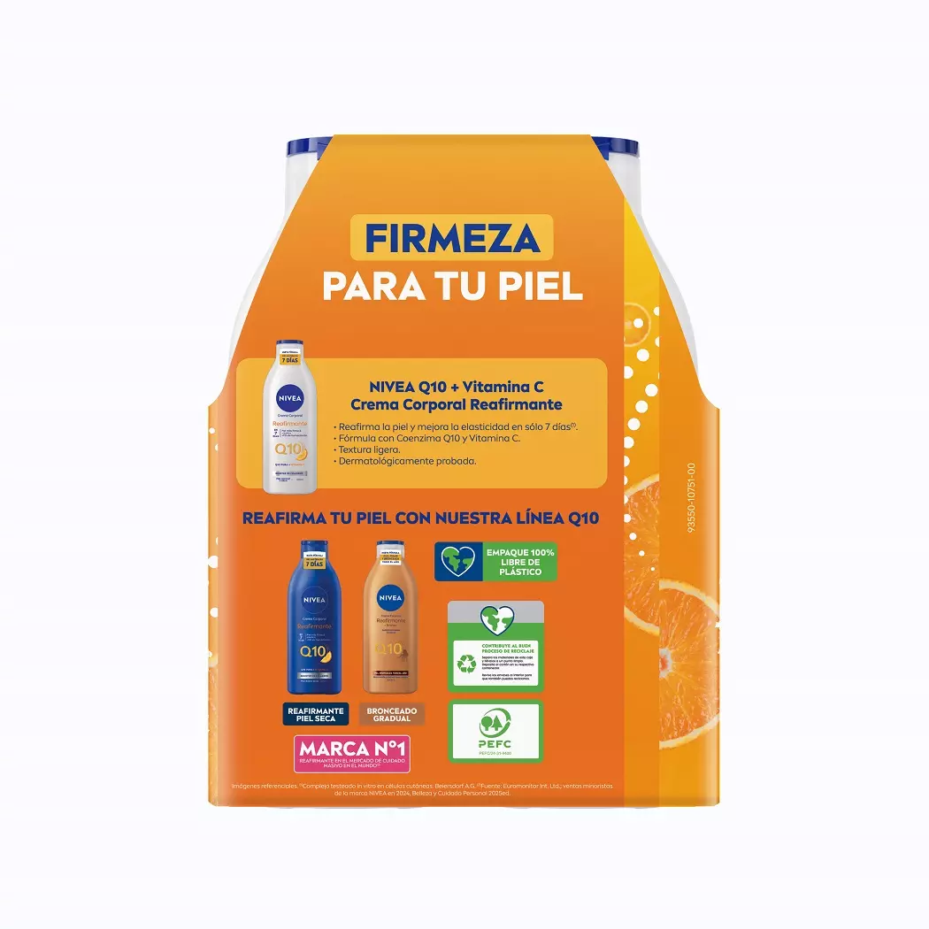 Pack Nivea Reafirmante Q10 + Vitamina C Todo Tipo Piel 400ml*2 2