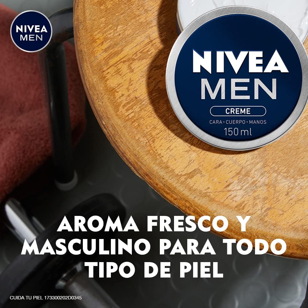 Nivea Men con Vit E Crema Humectante Cuerpo, Rostro y Manos 150 Ml  6