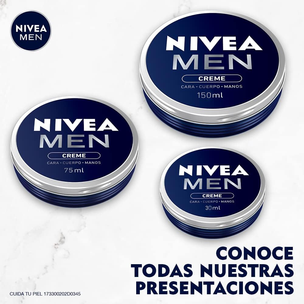 Nivea Men con Vit E Crema Humectante Cuerpo, Rostro y Manos 150 Ml  8