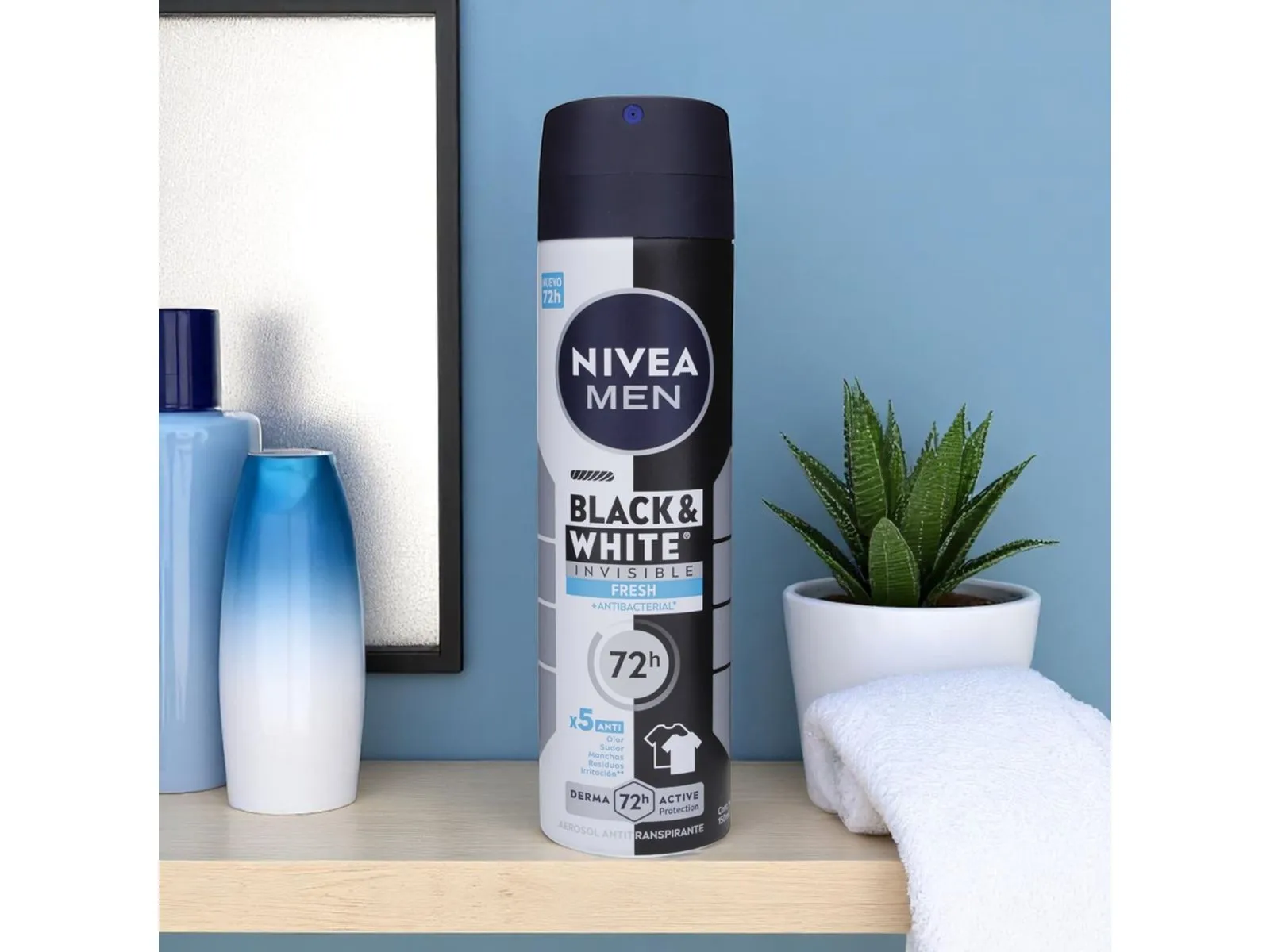 Desodorante Spay 72hrs Black & White Invisible Fresh 150ml  3