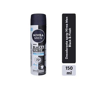 Desodorante Spay 72hrs Black & White Invisible Fresh 150ml 