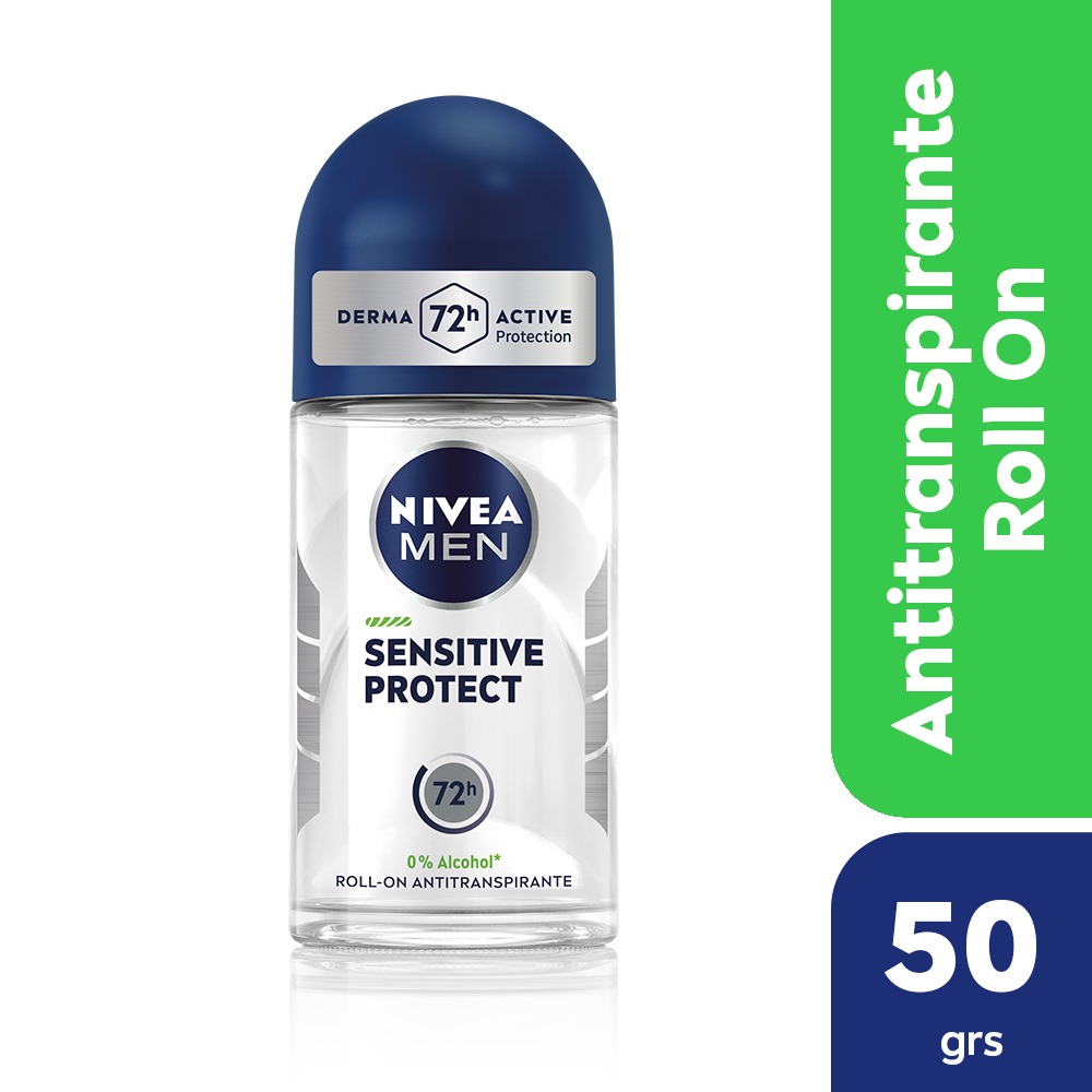 Nivea Men Desodorante Antitranspirante Sensitive Protect 72hrs Roll On 50 ml 1