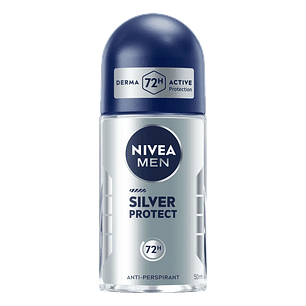 Desodorante Antitranspirante Roll On Silver Protect 72hrs 50ml Nivea Men