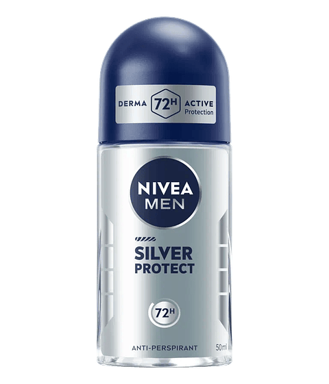 Desodorante Antitranspirante Roll On Silver Protect 72hrs 50ml Nivea Men