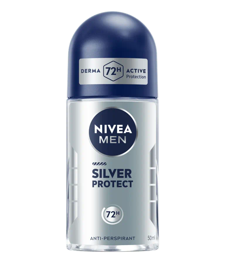 Desodorante Antitranspirante Roll On Silver Protect 72hrs 50ml Nivea Men 1