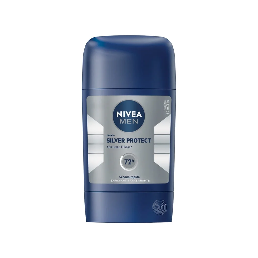 Desodorante Barra Antitranspirante Siver Protect 72hrs 54gr Nivea Men 1