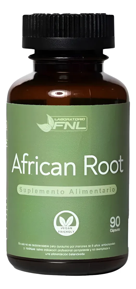 African Root Ashwagandha Fnl Frasco 90 Capsulas Vegano 1