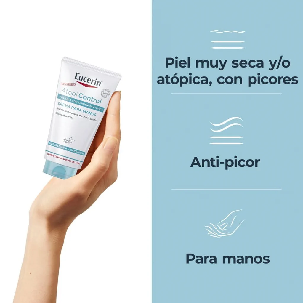 Eucerin AtopiControl Crema de Manos Piel Seca Alivia Picor 75ml 4