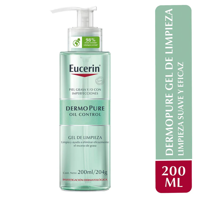 Eucerin DermoPure Oil Control Gel limpiador 200ml Piel Grasa 2