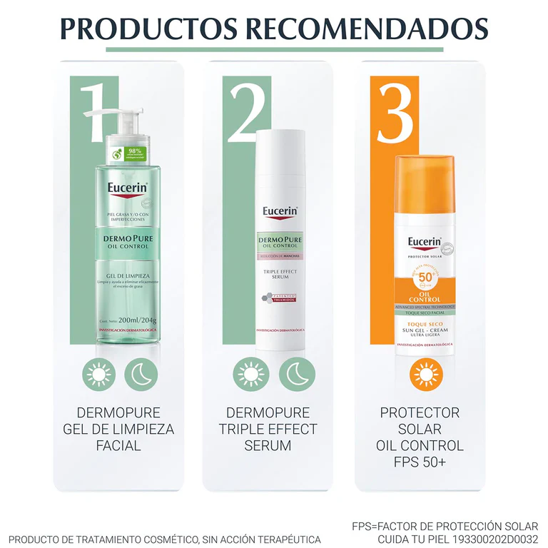 Eucerin DermoPure Oil Control Gel limpiador 200ml Piel Grasa 7