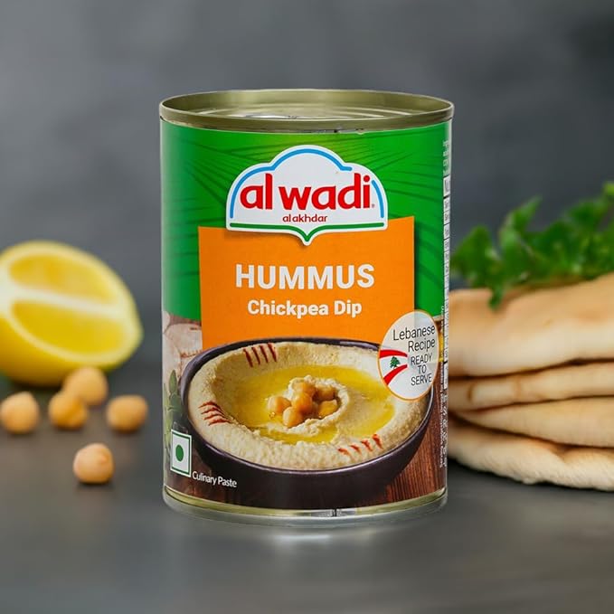 Hummus Alwadi 400 Gramos Vegano Pasta De Garbanzos 2