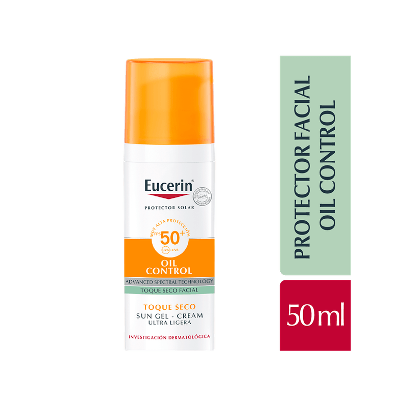 Eucerin Sun FPS50 Oil Control Gel Anti Brillo Toque Seco 50 ml 2