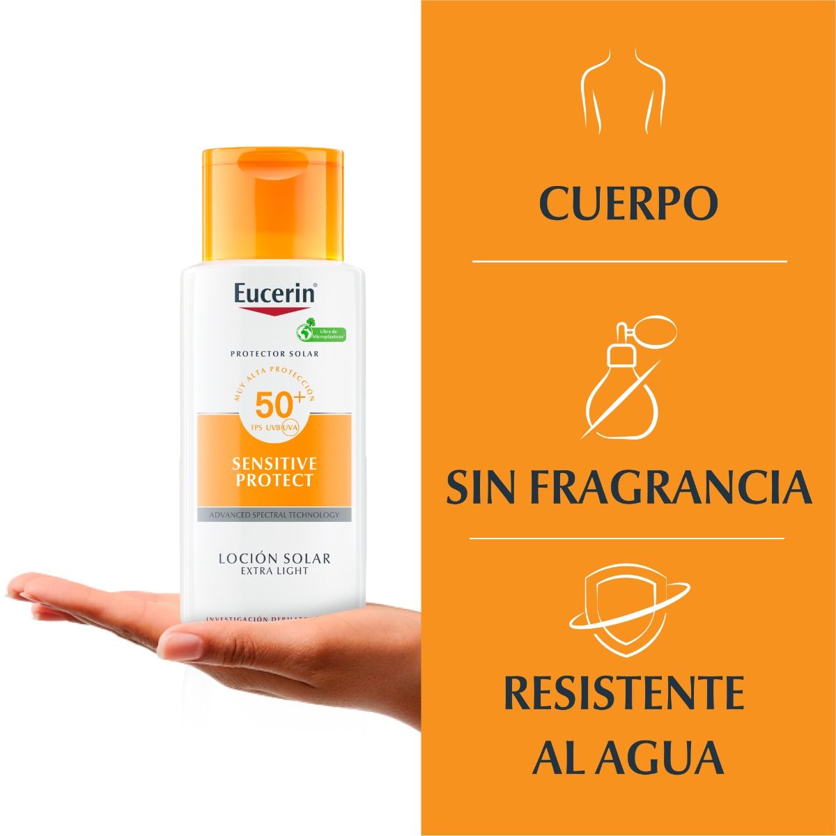 Eucerin Sun FPS 50 Locion Extra Ligera 150ml 3