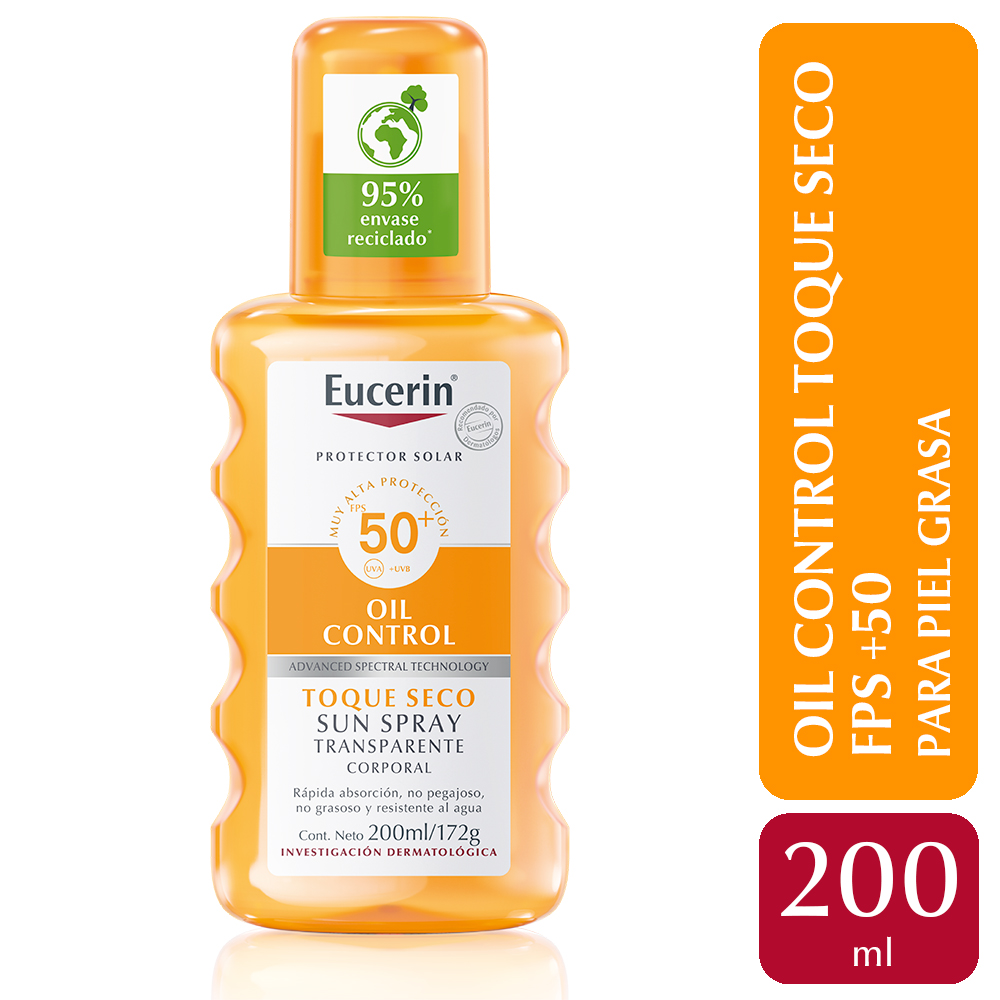 Eucerin Sun FPS50 Oil Control Transparente 200ml 2