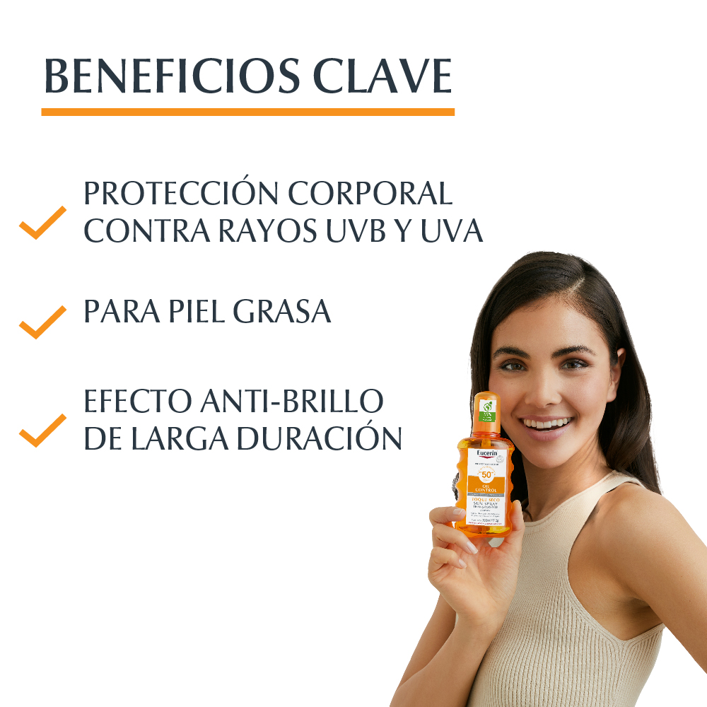 Eucerin Sun FPS50 Oil Control Transparente 200ml 3