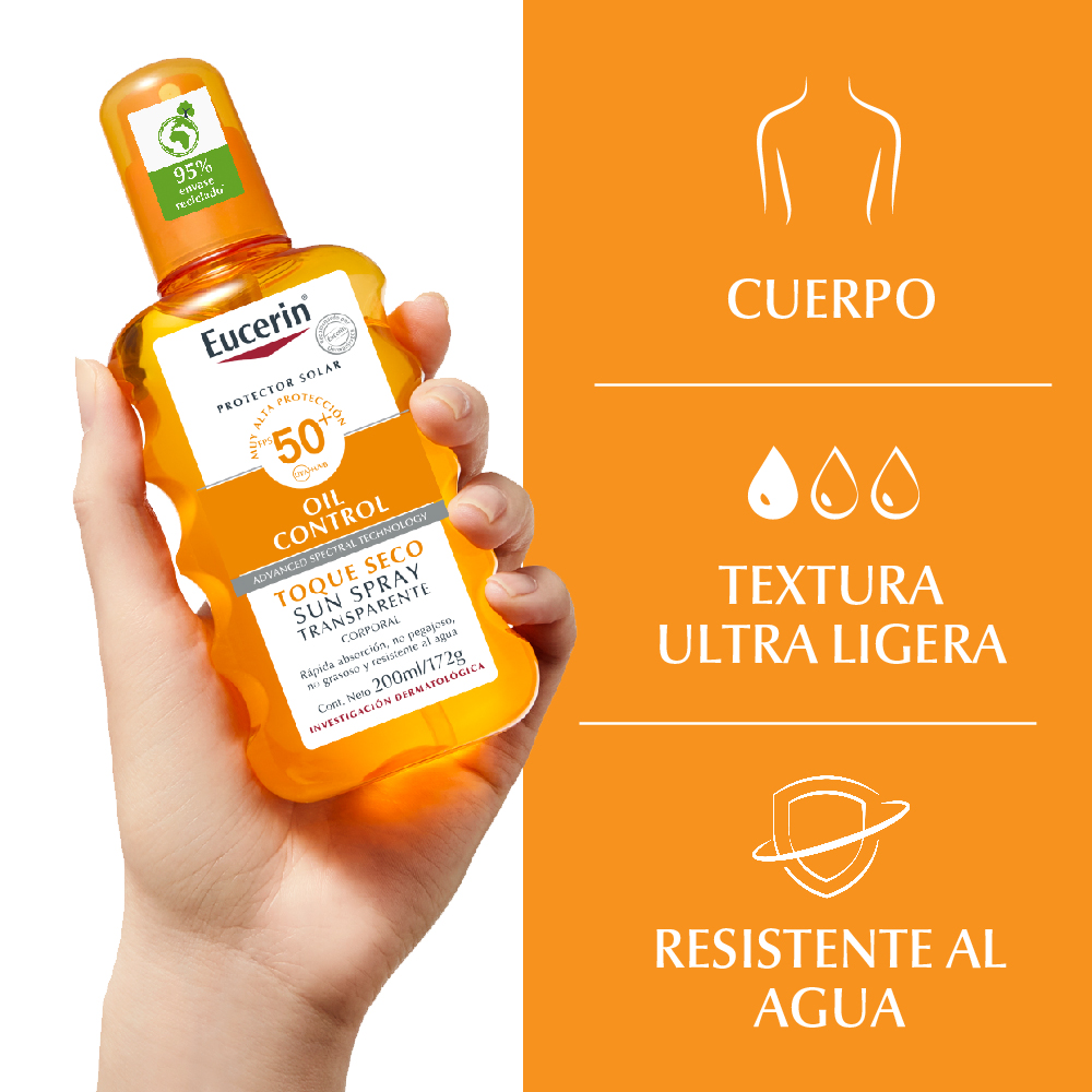 Eucerin Sun FPS50 Oil Control Transparente 200ml 4