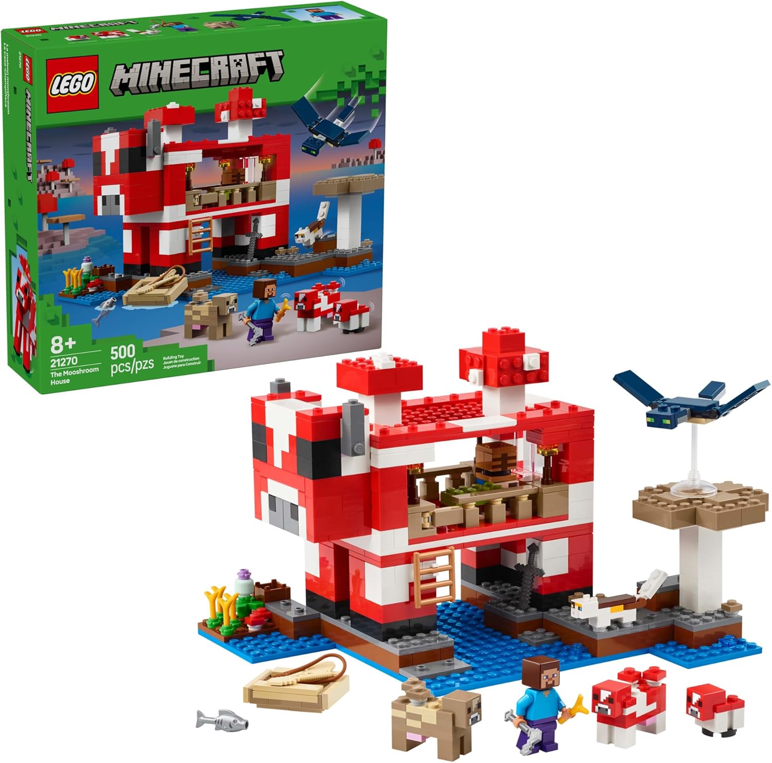Lego Minecraft: Casa Mooshroom 500pzs 8+años 1