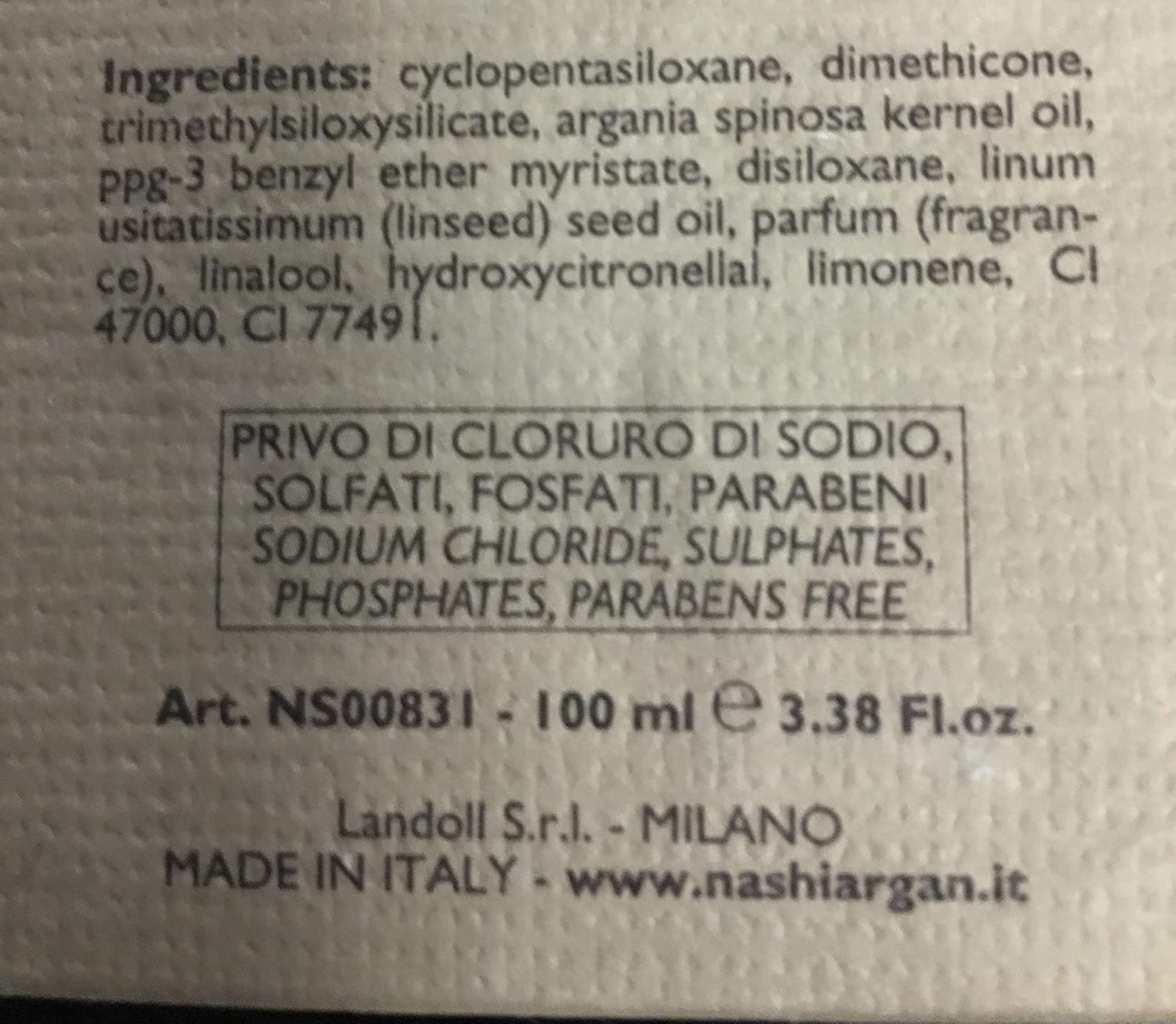 Nashi Argan Oil Hidratante Cabello Seco 100ml 4