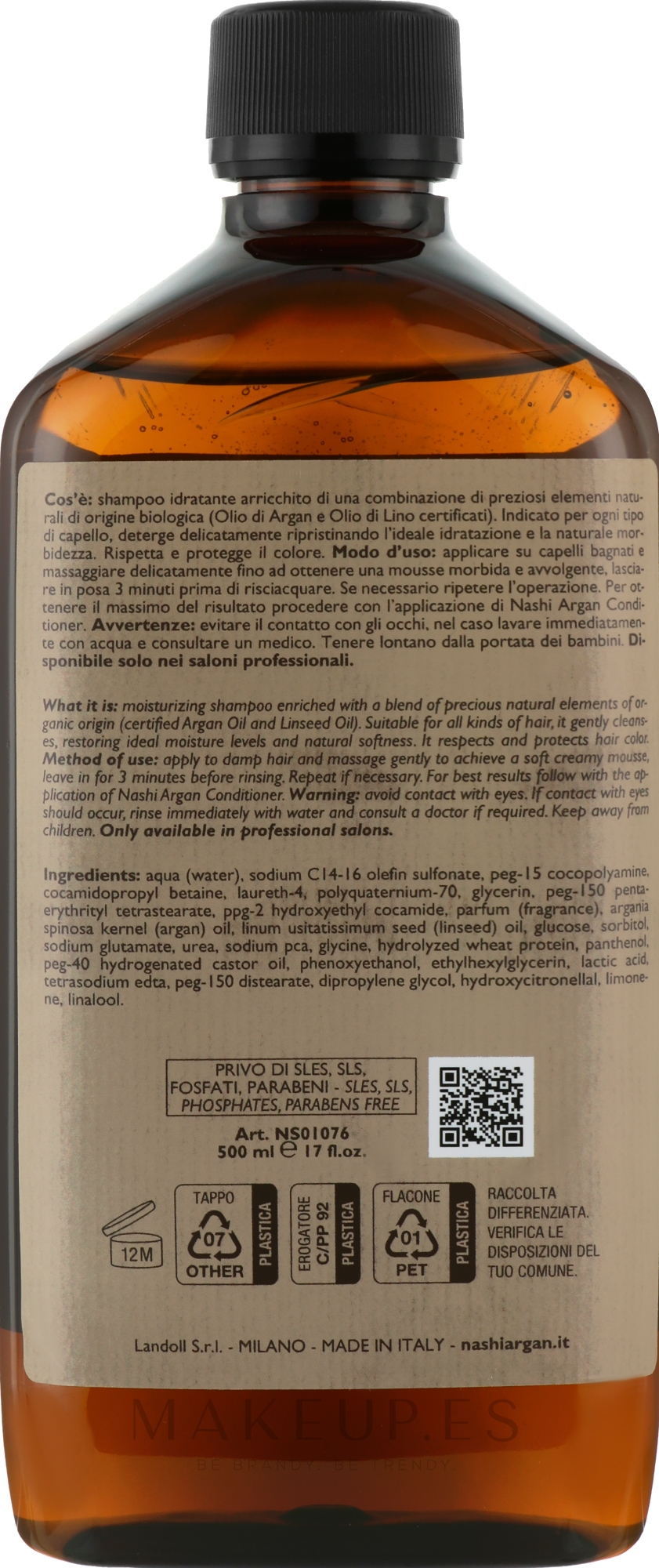 Nashi Shampoo Argan Hidratante 1lt 3