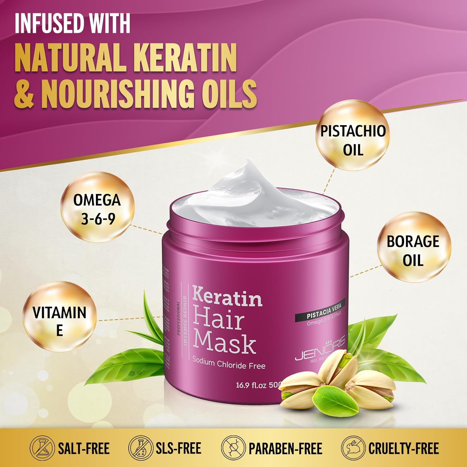 Mascarilla de Queratina Jenoris 300ml 2