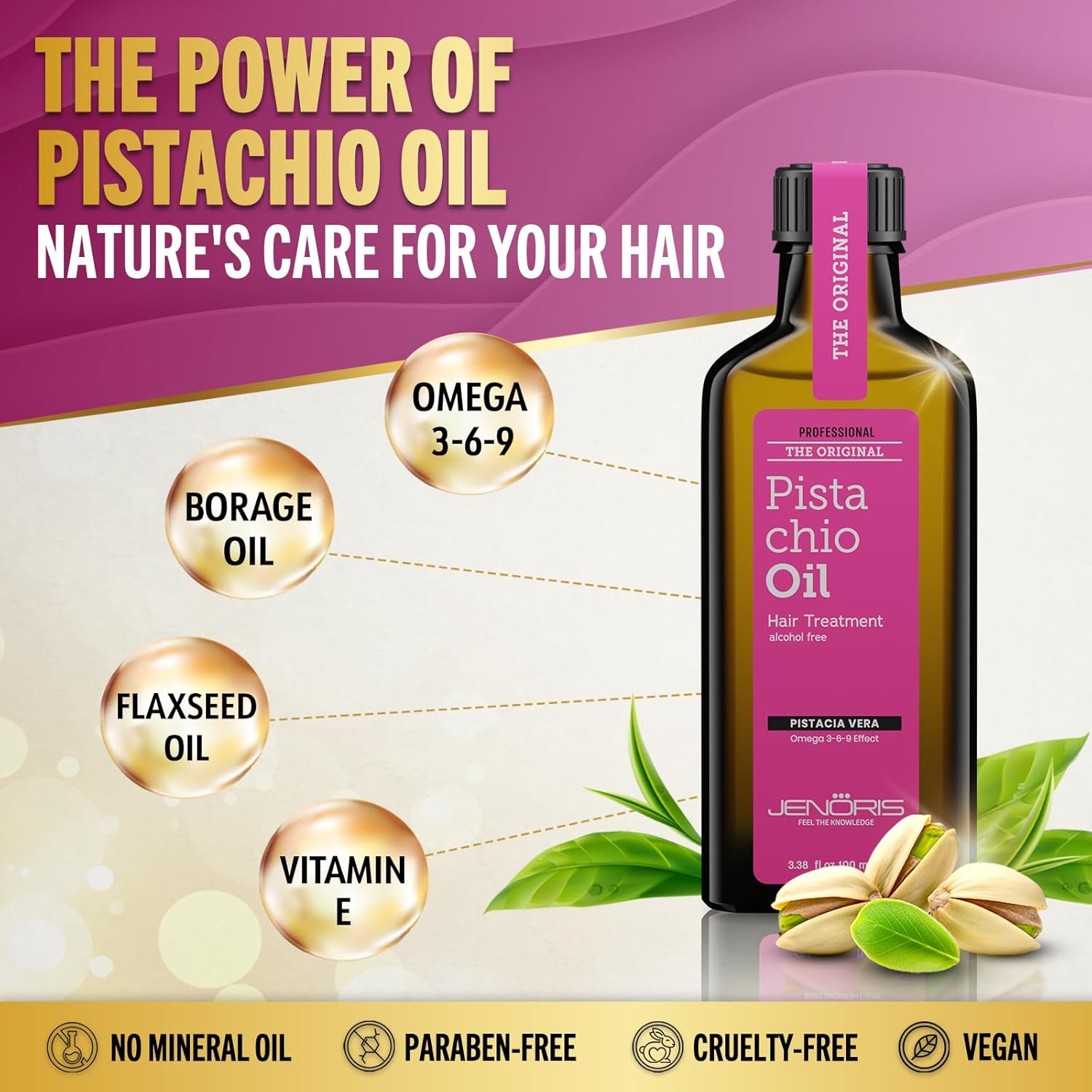 Jenoris Pistachio Oil Hair Treatment 50ml 2