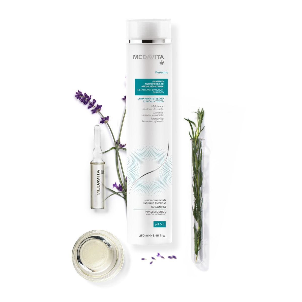 Medavita Puroxine Shampoo Anticaspa 250ml 2